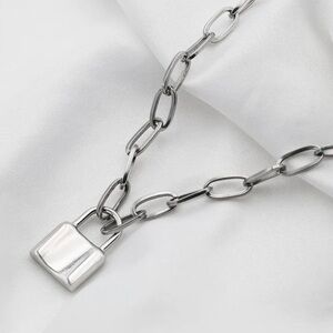 Padlock Chain Necklace • 18K Gold Plated Stainless Steel